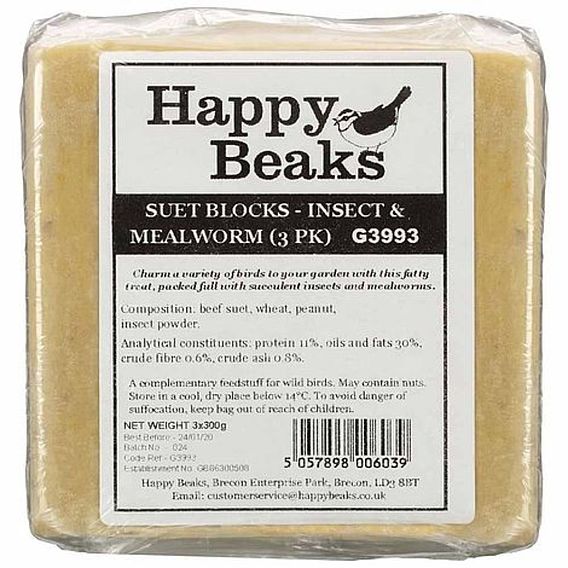 Suet Blocks - Insect & Mealworm (3 Pack)